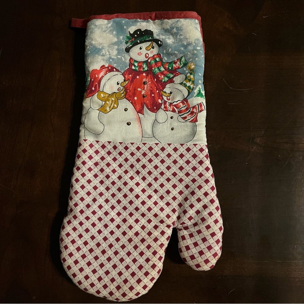 American Mills Christmas Snow Snowmen Snowman oven mitt
